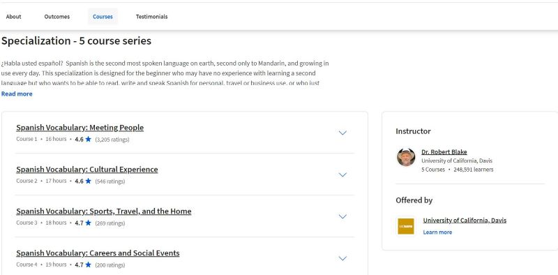 Learn Spanish With Basic Spanish Vocabulary Specialization